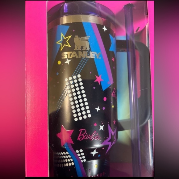 STANLEY x BARBIE 65th Anniversary 80’ ROCKERS Quencher 40oz & Barbie Rocker doll - Picture 9 of 16